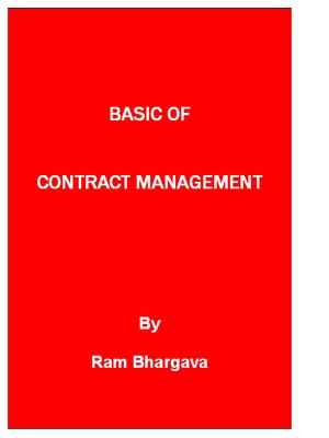 cover image of Basic of Contract Management